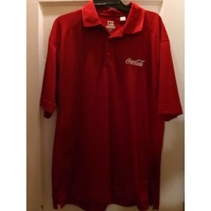 Coca Cola Cutter and Buck Dry Tec Polo Size Large